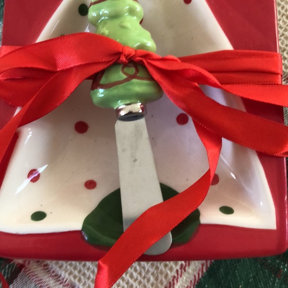 Christmas Tree small serving dish and spreader - Picture 3 of 6